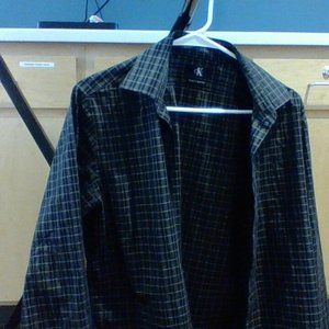 Calvin Klein "office plaid" slim fit button down